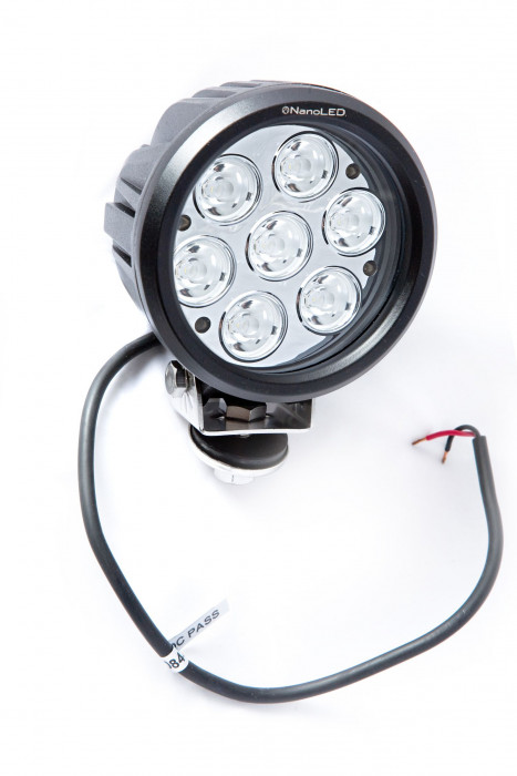 Фара светодиодная NANOLED 70W, SLIM круглая, 7 LED CREE X-ML, узкий луч, D150*85 мм