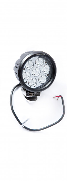 Фара светодиодная NANOLED 70W, круглая, 7 LED CREE X-ML, Широкий луч, D150*85 мм