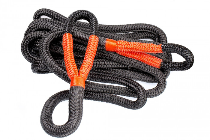 Трос кинетический черный 13мм х 6м, нагрузка до 3,8 тонн, плетеные проушины в Сумке