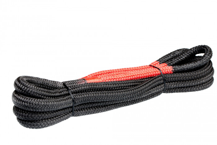 Трос кинетический черный 13мм х 6м, нагрузка до 3,8 тонн, плетеные проушины в Сумке