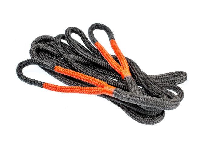 Трос кинетический черный 13мм х 6м, нагрузка до 3,8 тонн, плетеные проушины в Сумке