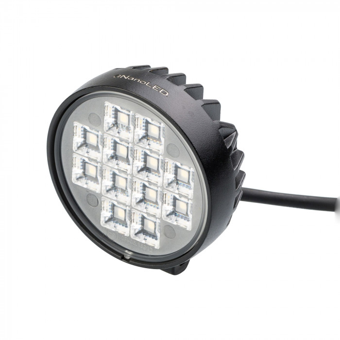Фара рабочего света NANOLED 12Ватт, светодиодная, 12-24V, куглая D-77,5*30мм