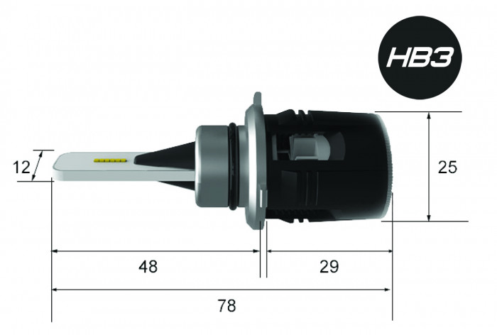 Светодиодные лампы HB3/9005 Optima LED TURBINE, чип CSP-Y11, White, 9-32V, 2 лампы