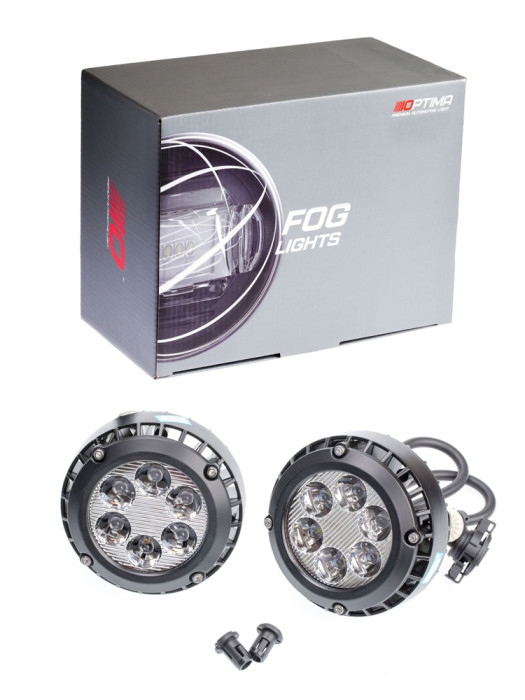 Светодиодная противотуманная фара OPTIMA LED FOG LIGHT 266 Chevrolet 100мм, 10,5W, 5500K, 9-18V, комплект 2шт