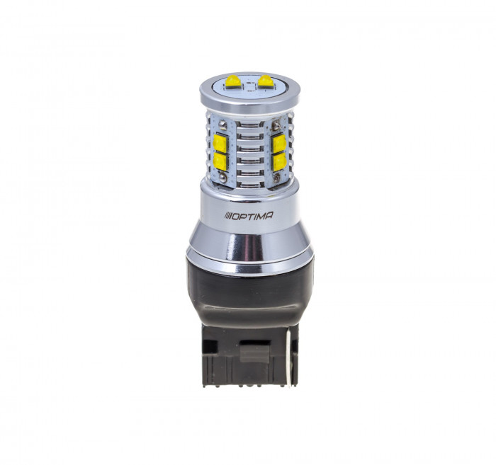 Светодиодная лампа 7440 Optima MINI-CREE, CAN, CREE XB-D*10, 5500K, 12-24V, (W3X16g), 1 лампа