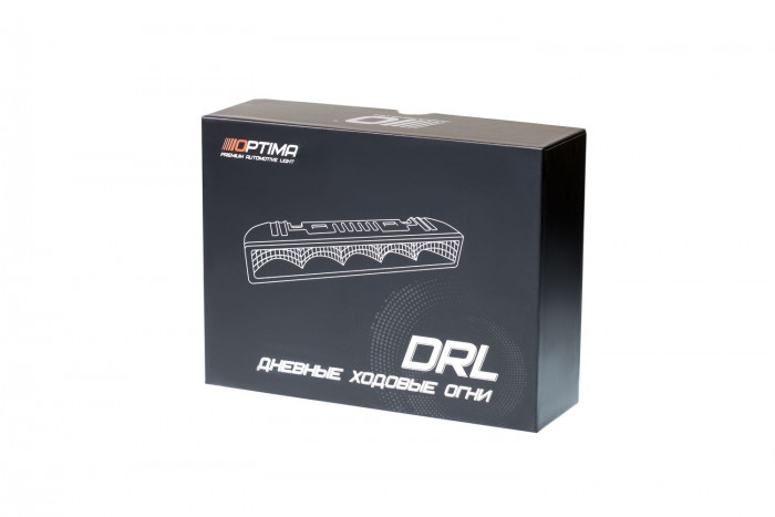 Дневные ходовые огни Optima Premium DRL-06, 5*2 LED, с функцией поворотника и стробоскопа, отражатель 90°, комплект