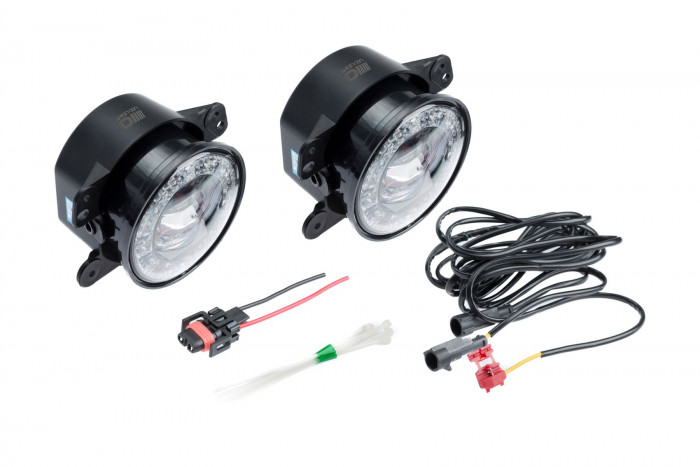 Светодиодная противотуманная фара OPTIMA LED FOG LIGHT №674 Jeep/Dodge , 100мм, 9W, DRL 2W 5500K, 12-18V, комплект 2шт