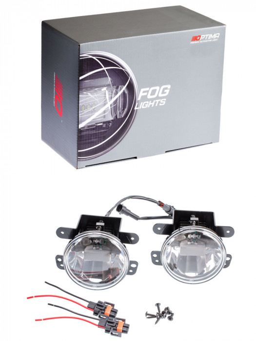 Светодиодная противотуманная фара OPTIMA LED FOG LIGHT 675 Jeep/Dodge 100мм, 6W, 5500K, 12-24V, комплект 2шт