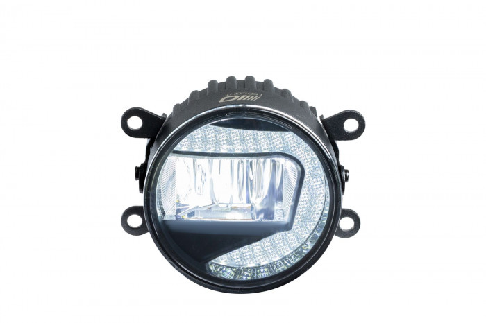 Светодиодная противотуманная фара OPTIMA LED FOG LIGHT 2857 Nissan/Honda 90мм, 1000Lm, 8W, ДХО 2W, Комплект 2шт