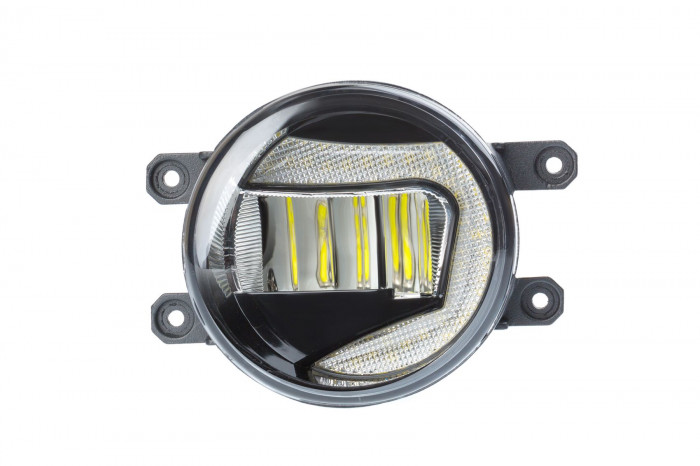 Светодиодная противотуманная фара OPTIMA LED FOG LIGHT 857 Toyota/Lexus, 90мм, 8W, 5500K, 1000Lm, ДХО 2W, Габарит, 12V, комплект 2шт