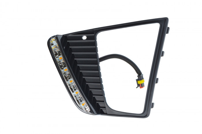 Противотуманная фара Hyundai Creta №725, с LED-ДХО, с проводкой, Комплект 2шт