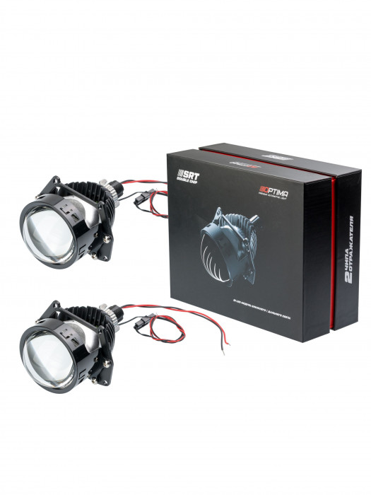 Светодиодная линза Optima Premium Bi-LED Lens, Series Reflector Technology (SRT), Double Chip 3.0", 5500К 24V, Комплект 2 шт.