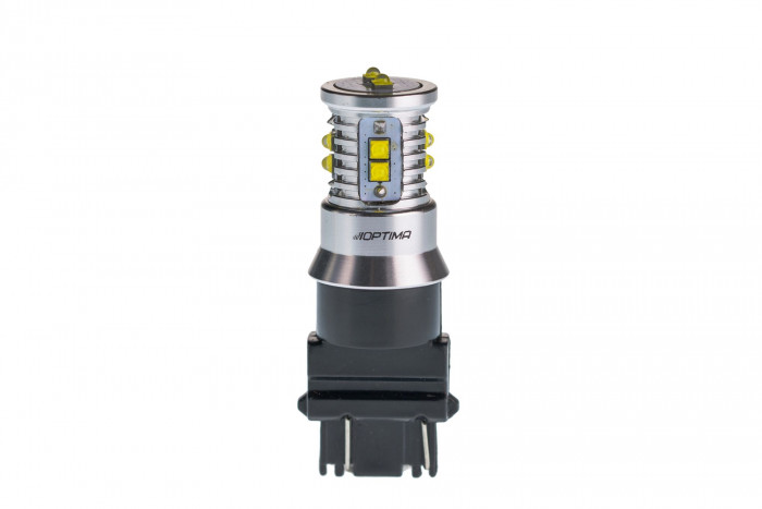 Светодиодная лампа 3157 Optima MINI-CREE, CAN, CREE XB-D*10, 5500K, 12-24V, двухконтактная, 1 лампа