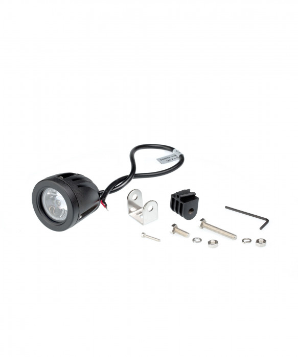 Фара светодиодная NANOLED 10W, Круглая, 1 LED CREE X-ML, узкий луч, D50*61мм