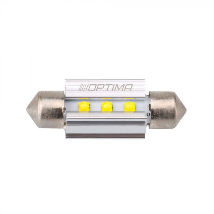 Светодиодная лампа Festoon 36mm Optima MINI-CREE, CAN, white, 2,4W, 12V, T10*36mm (SV 8,5-8), комплект 2 шт.