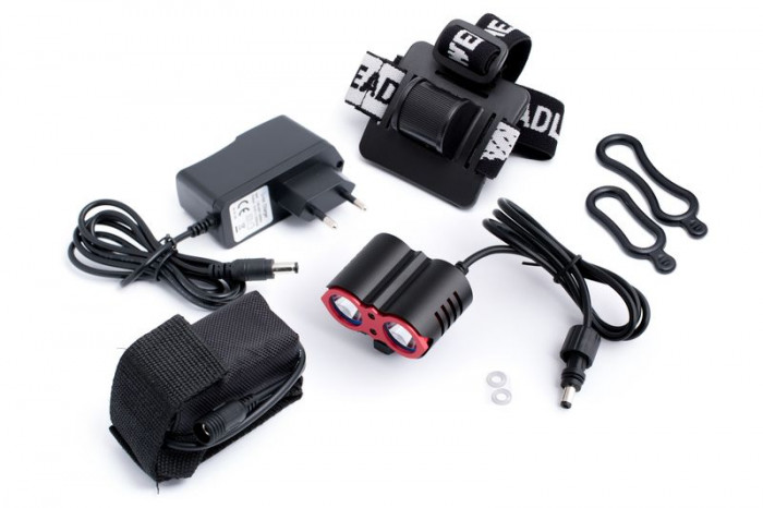 Фара велосипеда Ultra Fire PRO-H03RED, 2LED, 2200 Lm, CREE X-ML2 T6 10W