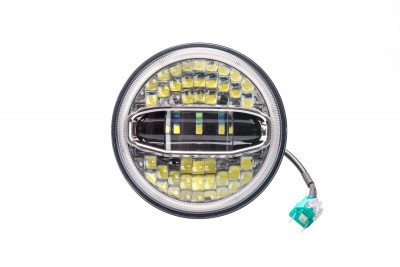 Светодиодная фара 7&quot;, 6500Lm дальний/ 3000Lm ближний / ДХО, 12V, H4 1шт.