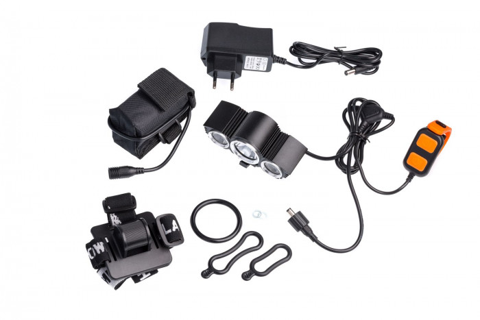 Фара велосипеда Ultra Fire PRO-H06PRO, 3LED, 3000 Lm, CREE X-ML2 T6 10W