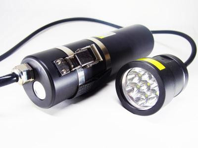 Фонарь-Дайвинг светодиодный 7 LED, CREE XM-L T6, DYL30, с внешним аккумулятором