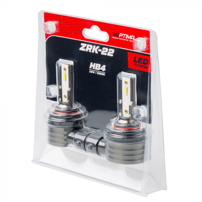 Светодиодная лампа HB4 Optima LED ZRK-22, 5500K, 12V, комплект 2 шт.
