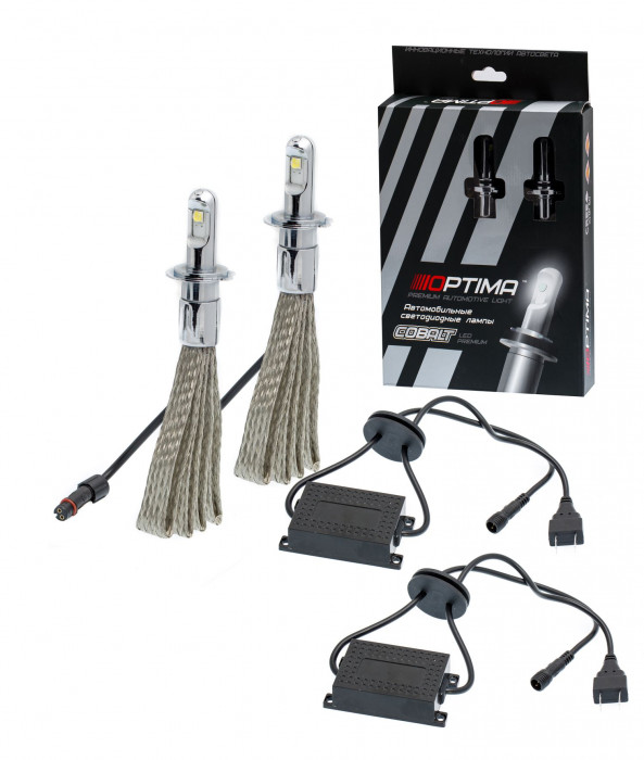 Светодиодные лампы H7 Optima LED COBALT, CREE XHP-50, 4800K, 12-24V, комплект 2 лампы
