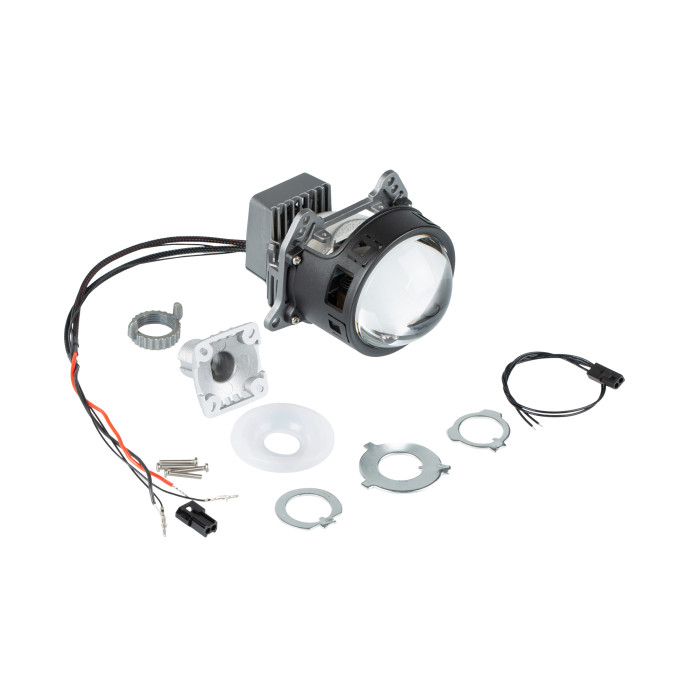 Светодиодная линза Optima Premium Bi-LED Lens ИНТЕГРА, 2 чипа, 5500K, 3.0", 12V, комплект 2 шт.