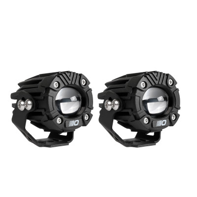Фара светодиодная Optima Premium МОТО FLASH 20W, 12-36V, ближнего и дальнего света с режимом стробоскопа, комплект 2 шт.
