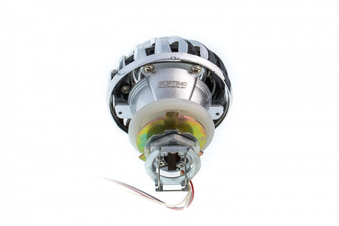Би-Линза Optima MOTO TURBINE CCFL 2.0 дюйма под лампу Н1 бленда круглая-806 подсв колец ccfl