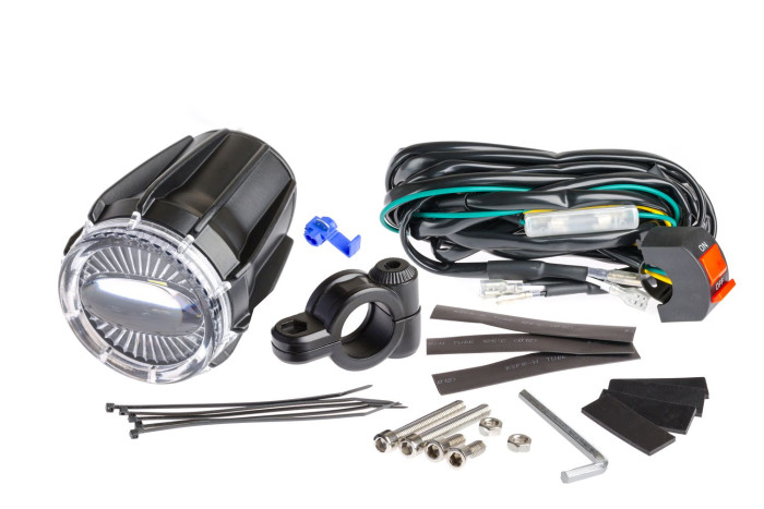 Фара светодиодная NANOLED ULTRA M915, 30W, КРУГЛАЯ, LED 2525, 62x85x105мм, комплект 2 шт, с крепление и проводкой