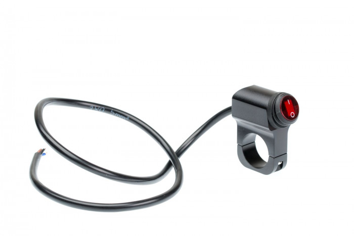 Выключатель влагозащищенный 2510, однокнопочный, цвет корпуса черный, под трубу D25мм