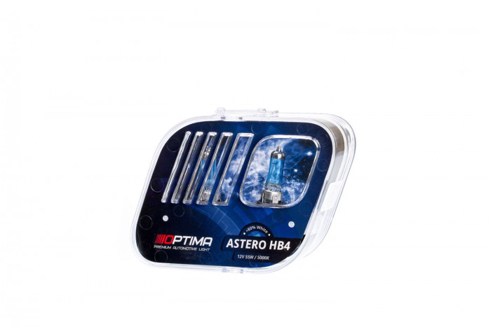 Галогенные лампы Optima Astero HB4 +80% White 5000K, 12V, 55W БЕЗ ГАРАНТИИ