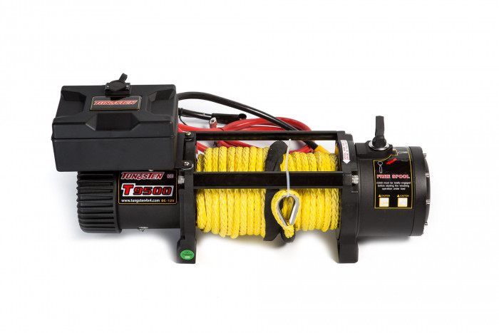 Лебедка для внедорожника Tungsten T9500 тяговое усилие 9500Lb/4310 кг, трос синтетический, 12V