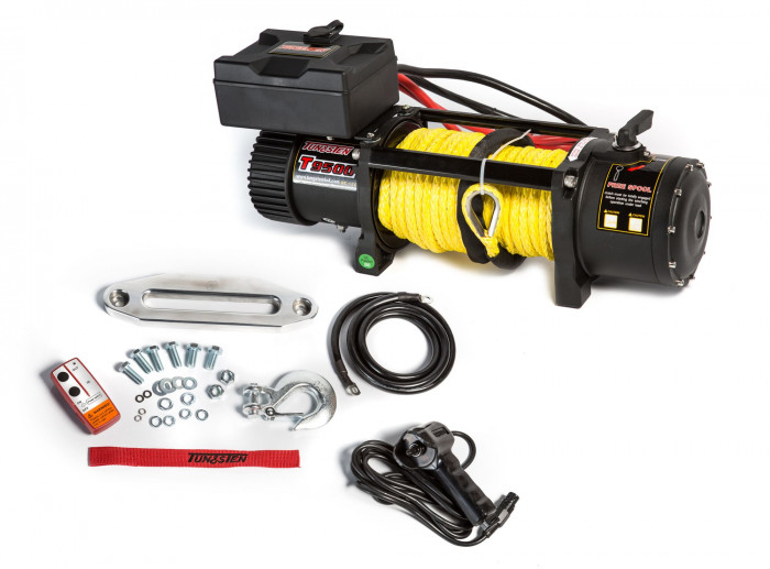 Лебедка для внедорожника Tungsten T9500 тяговое усилие 9500Lb/4310 кг, трос синтетический, 12V