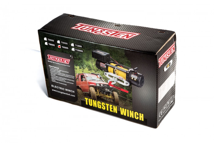 Лебедка для внедорожника Tungsten T9500 тяговое усилие 9500Lb/4310 кг, трос синтетический, 12V