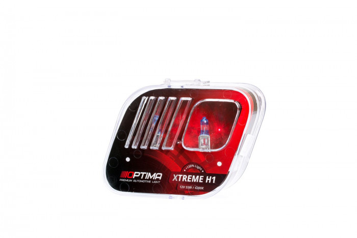 Галогенные лампы Optima Xtreme H1 +130% light 4200K, 55W, 12V БЕЗ ГАРАНТИИ