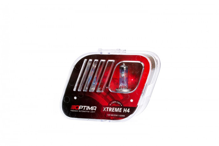 Галогенные лампы Optima Xtreme H4 +130% light 4200K, 12V, 60/55W БЕЗ ГАРАНТИИ