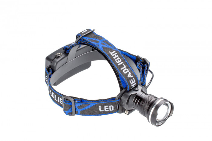 Налобный фонарь PRO-GH08, CREE XM-L T6 10W, 1000Lm, с АКБ, с зумом, корпус ЧЕРНЫЙ