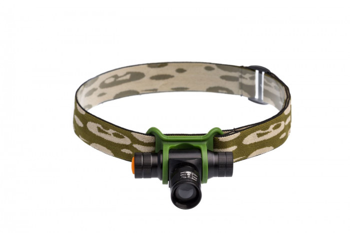 Налобный фонарь PRO-GH08MINI zoom, включение с боку, CREE XM-L T6 3W