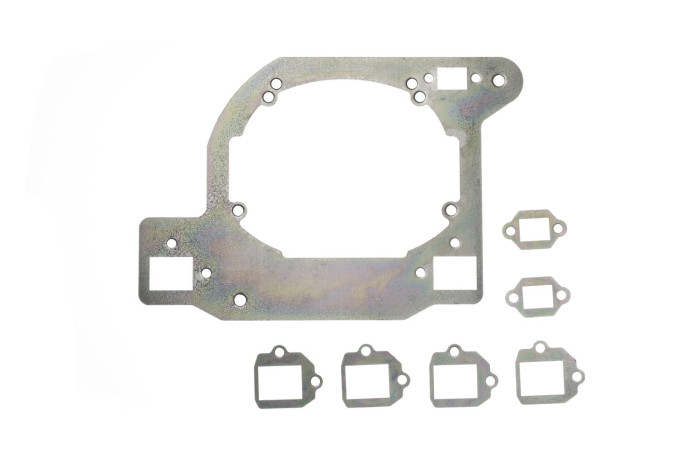 Переходные рамки Toyota Land Cruiser Prado IV с диодной оптикой LED AFS для установки модулей Optima Bi-LED с креплением Hella 3R/5R вместо штатных адаптивных светодиодных модулей