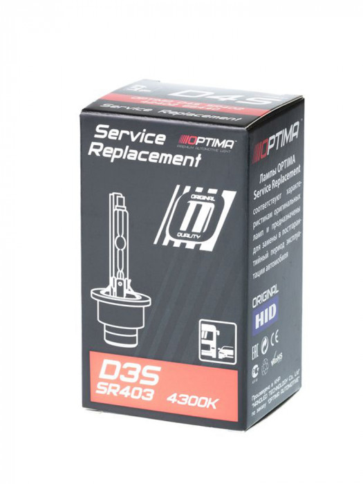 Ксеноновая лампа OPTIMA Service Replacement D3S 4300K