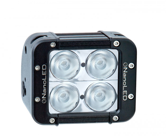 Фара светодиодная NANOLED 40W, 4 LED CREE X-ML, в два ряда, EURO, 116*100*93 мм