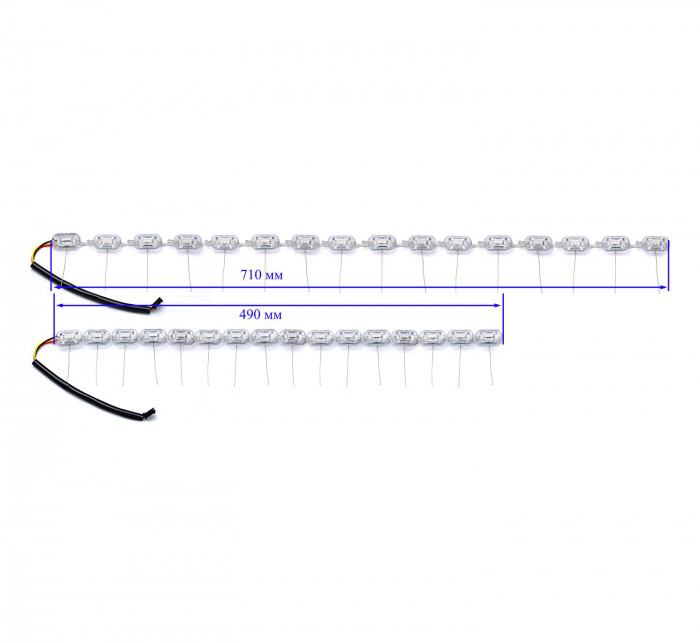 ДХО K6 Crystal Oval (овальная призма с поворотником), комплект, 49см, 12V