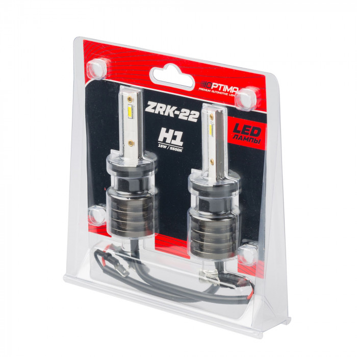 Светодиодная лампа H1 Optima LED ZRK-22, 5500K, 12V, комплект 2 шт.