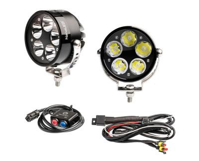 Фары светодиодные NANOLED ULTRA PRO 50W, КРУГЛЫЕ, 5 LED CREE XM-L2  D 90мм, 2 фары 3 режима свечения.