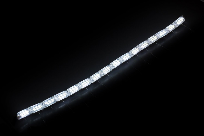 ДХО S9 Crystal Dynamic AUDI Style (трапецивидная призма с поворотником динамический огонь),12V