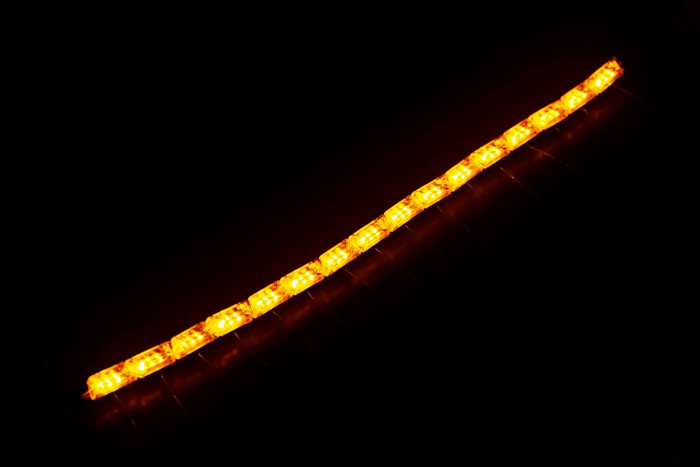 ДХО S9 Crystal Dynamic AUDI Style (трапецивидная призма с поворотником динамический огонь),12V