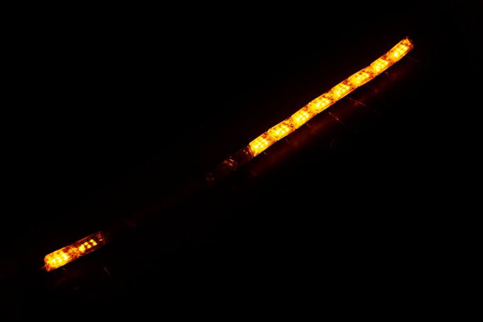 ДХО S9 Crystal Dynamic AUDI Style (трапецивидная призма с поворотником динамический огонь),12V