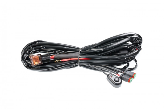 Проводка для Двух фар мощностью до 120W, 12V, Накладной выключаетль с реле и предохранителем. Сечение проводов 2мм